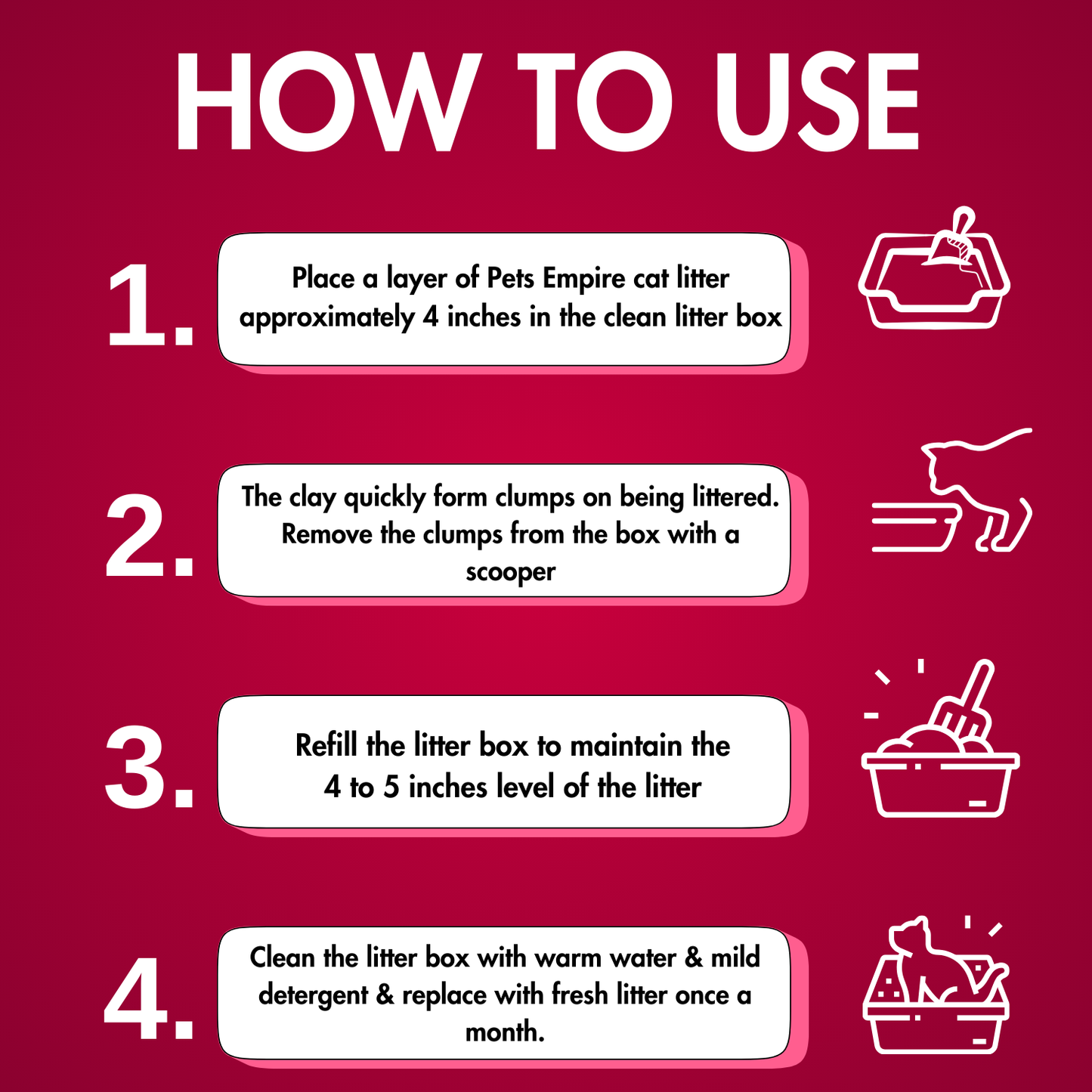 Pets Empire Premium Cat Litter - Rose Scented