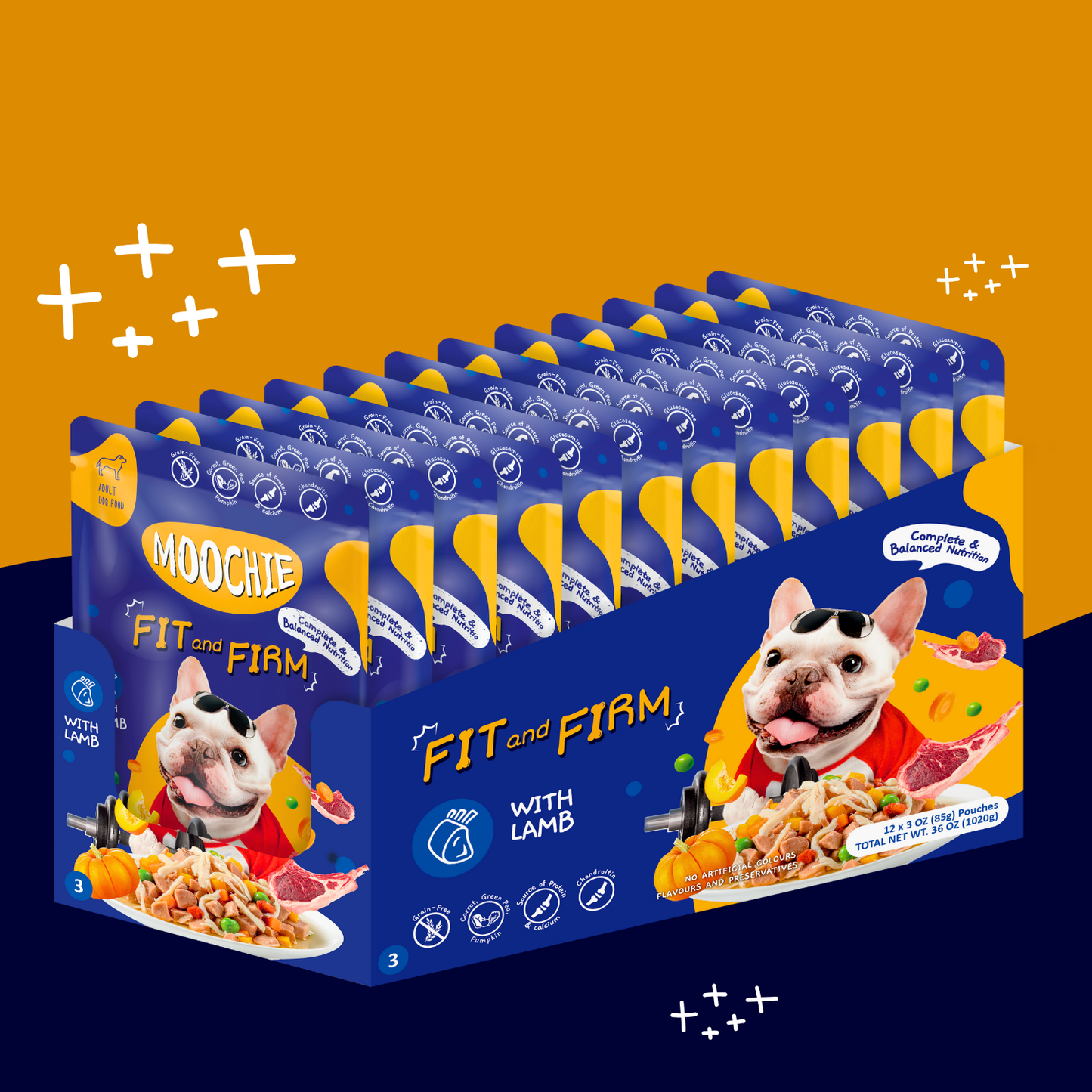 Moochie Fit & Firm Wet Dog Food – 85g Pouch | High Protein & Healthy Weight Formula