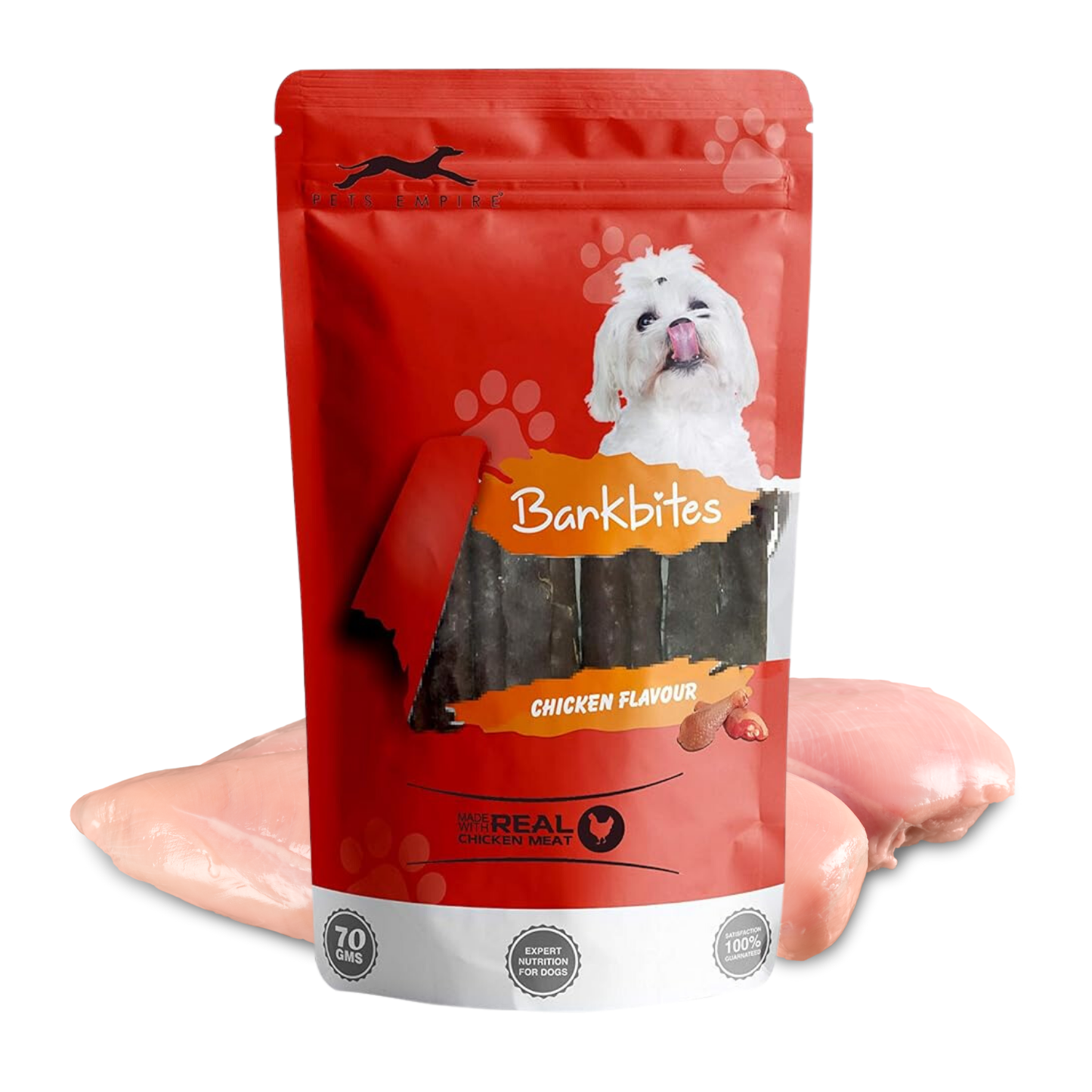 Pets Empire Barkbites Dog Treats 70 GMS (Chicken Flavour)