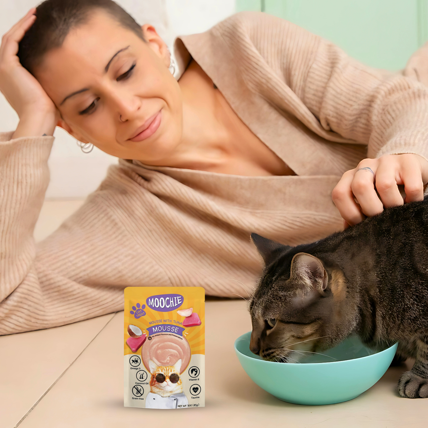 Moochie Wet Food Gravy for Cats - Mousse with Tuna (85g)