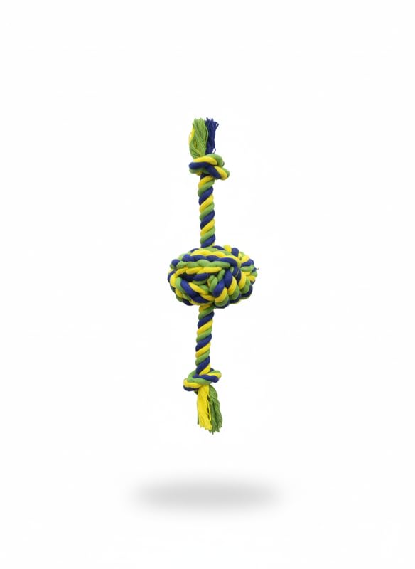 PETS EMPIRE Natural Rope Crazy Ball 2-Legs Toy For Dogs