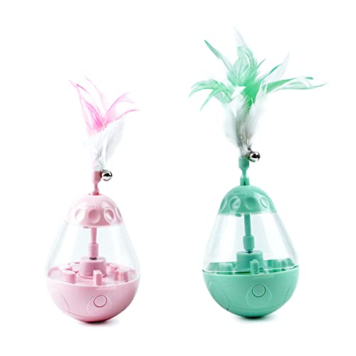 Pets Empire Cat Automatic Electric Tumbler Leakage Food Dispenser Toy (color may vary)