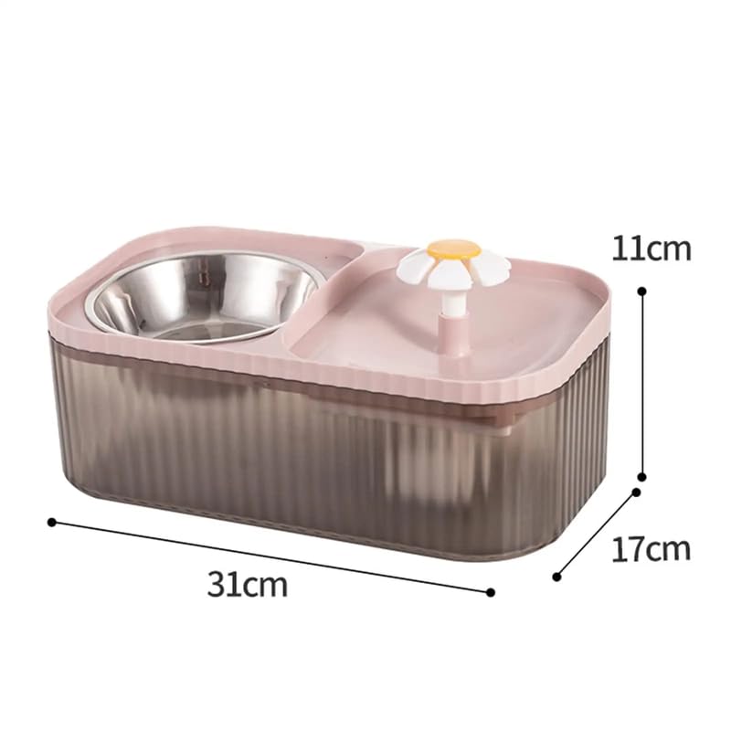 Pets Empire 2 in 1 Water Fountain with Food Bowl for Cats 3L (Multicolour)