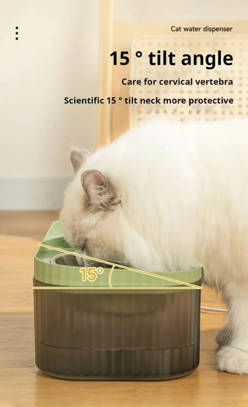 Pets Empire 2 in 1 Water Fountain with Food Bowl for Cats 3L (Multicolour)