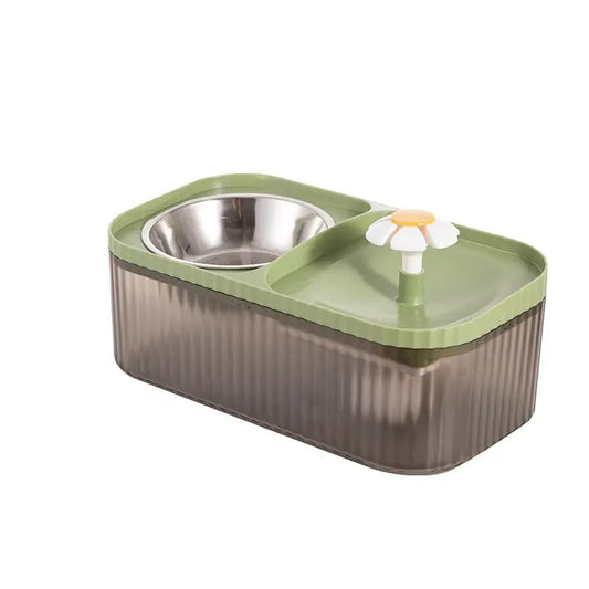 Pets Empire 2 in 1 Water Fountain with Food Bowl for Cats 3L (Multicolour)