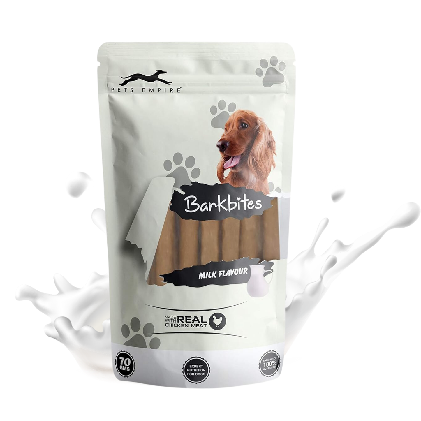 Pets Empire Barkbites Dog Treats 70 GMS (Milk Flavour)