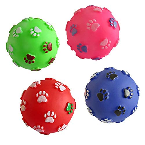 Pets Empire Paw Print Ball Toy (PACK OF 2)