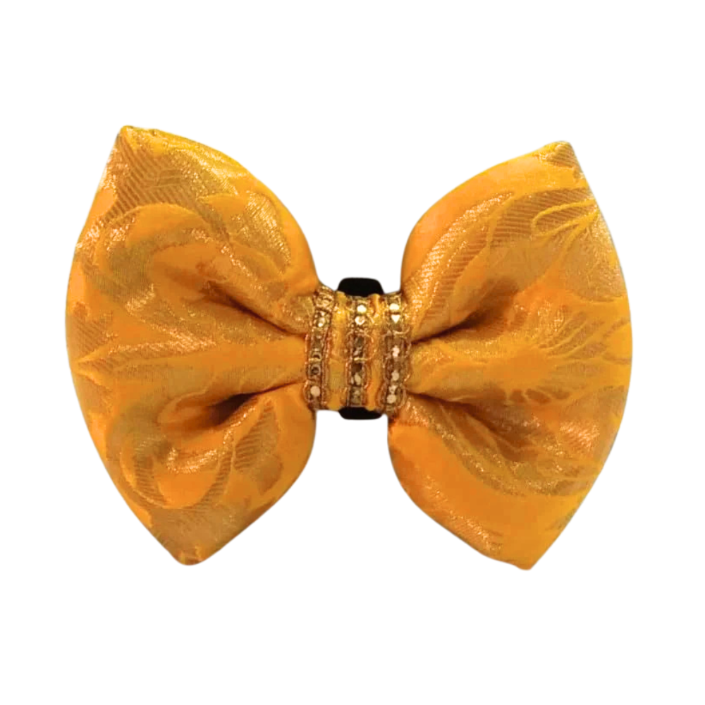 Pets Empire Traditional Dog & Cat Bow for Weddings, Festivals (Yellow)