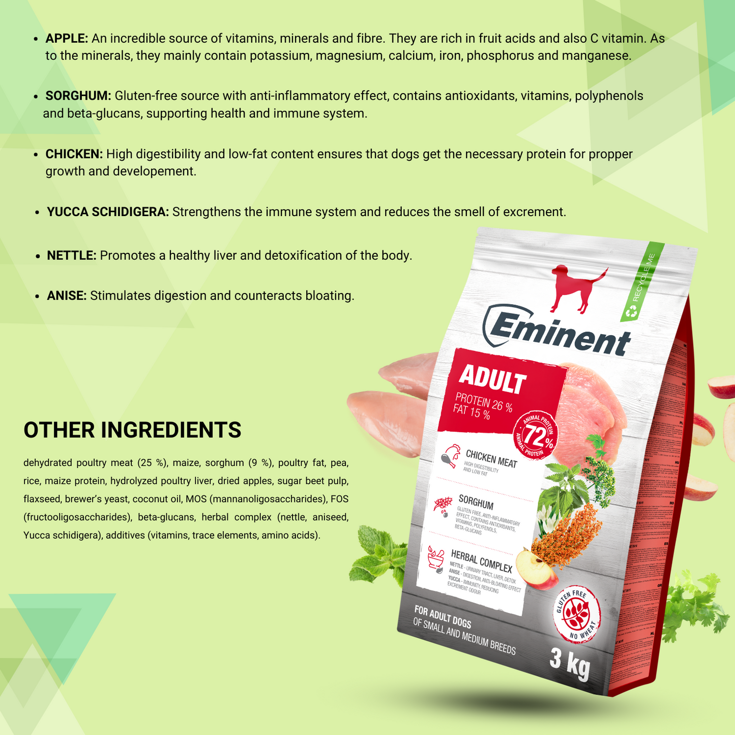 Eminent High Premium Adult Dry Dog Food – Complete Nutrition | 3kg