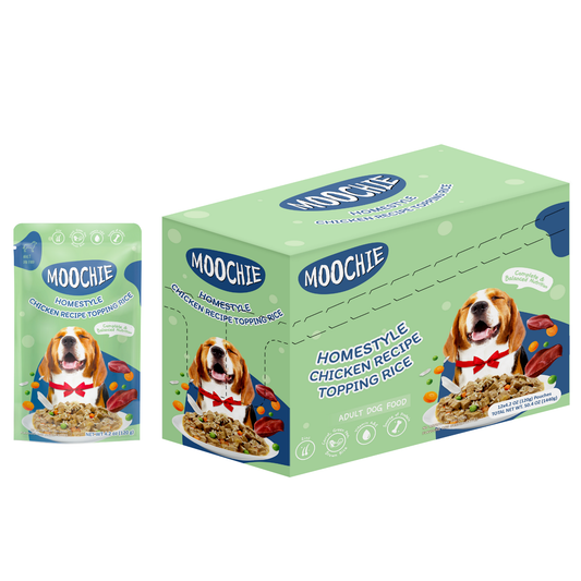 Moochie Chicken Recipe Topping Rice for Dogs – 120g | Healthy HomeStyle Meal