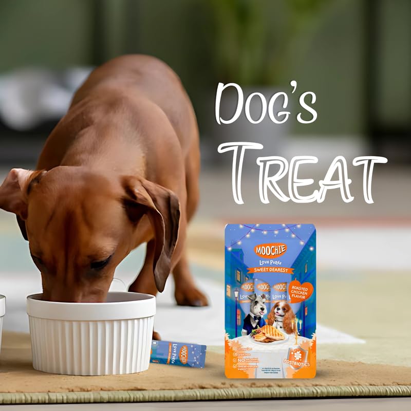 Moochie Creamy Dog Treats – Roasted Chicken Flavour | Healthy & Tasty Snack