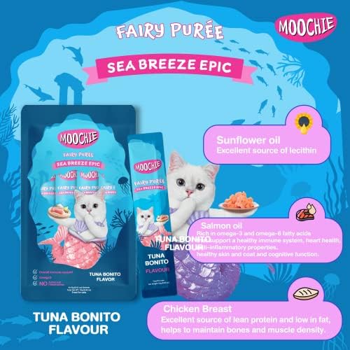 Moochie Creamy Treat for Cats- Tuna & Bonito (15g Each)