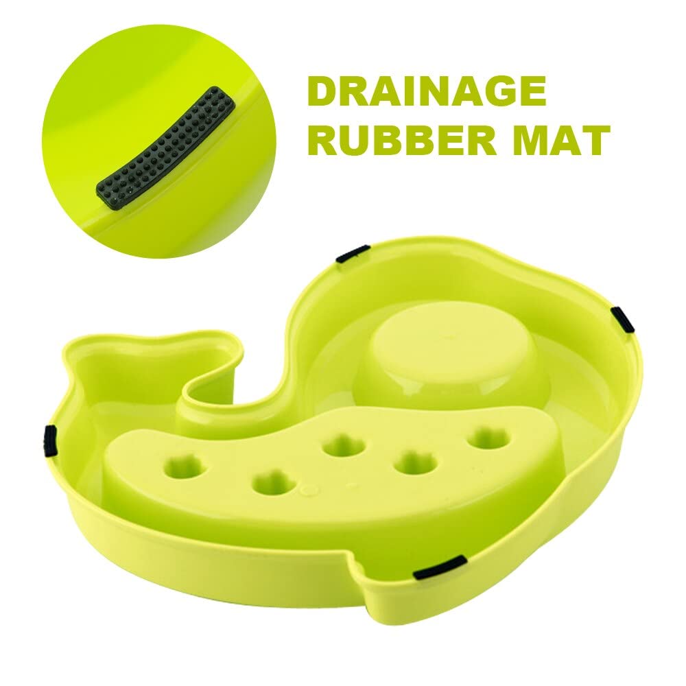 PETS EMPIRE Fish Shape Twin Feeder For Kittens Cats and Puppies (Color May Vary)-300ml