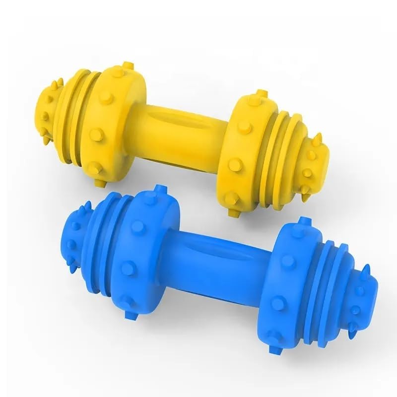 PETS EMPIRE Iron-Wag Rubber Chew Toy for Dogs Pack of 2 (Multicolor)