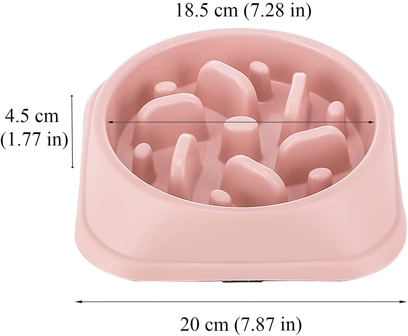 Pets Empire Slow Feeder Plastic Dog Bowl - 1 piece (200ML)