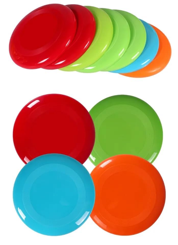 PETS EMPIRE Training Chew Teeth Plastic Flying Discs Toy Pack of 2 (Multicolor)