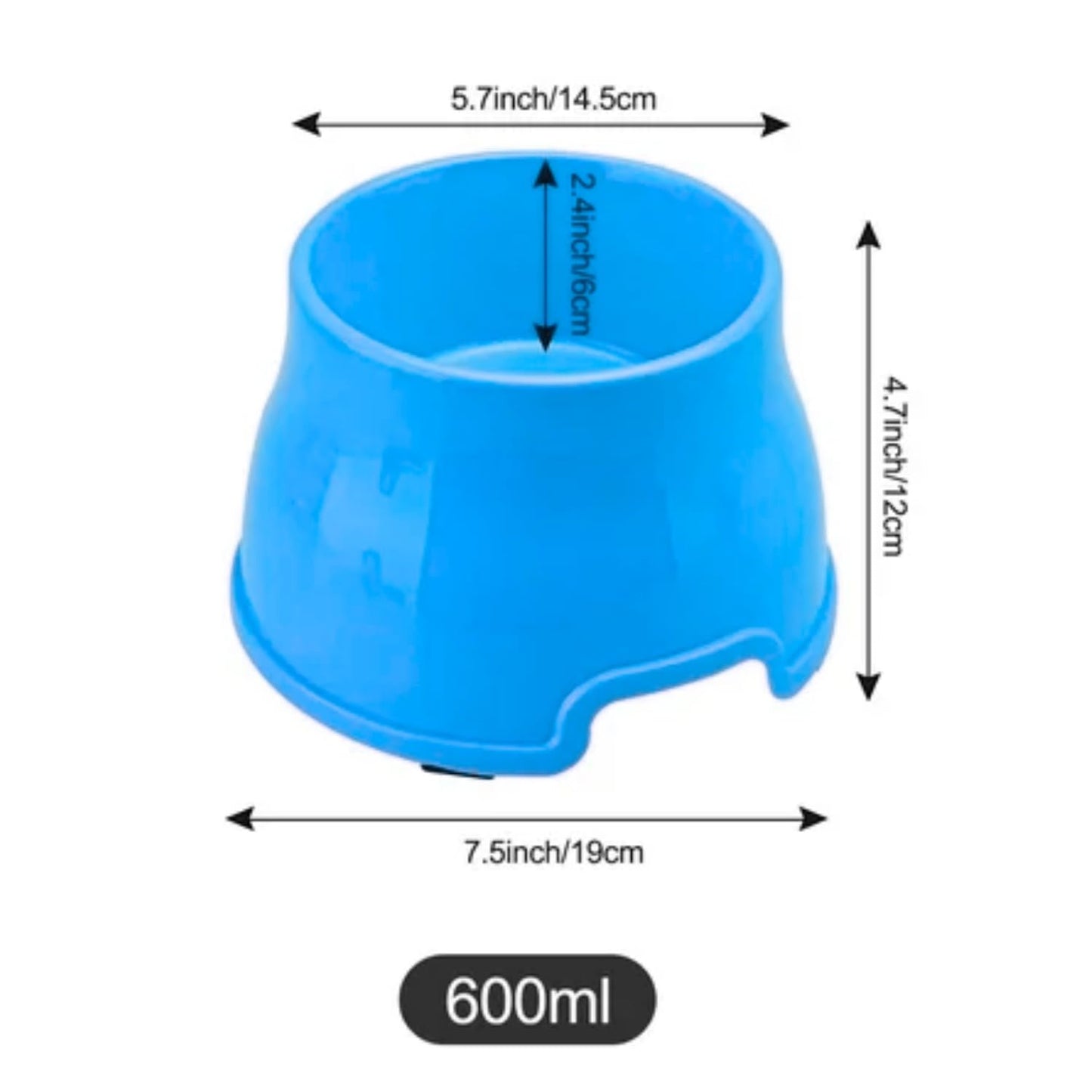 Pets Empire Long Eared Elevated Dog Bowl for Food & Water Bowl 600ml
