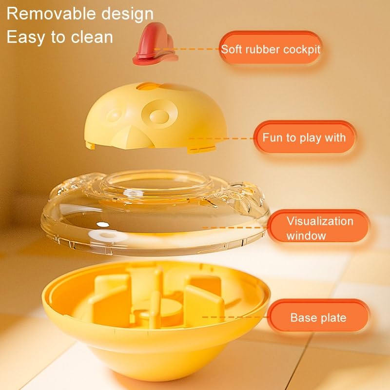 Pets Empire Hen Shape Rubber Flying Saucer Funnel Ball (Color May Very)