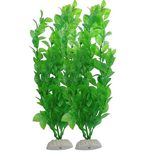 Pets Empire Aquarium Decor Fish Plastic Plant Green- 2 Peace