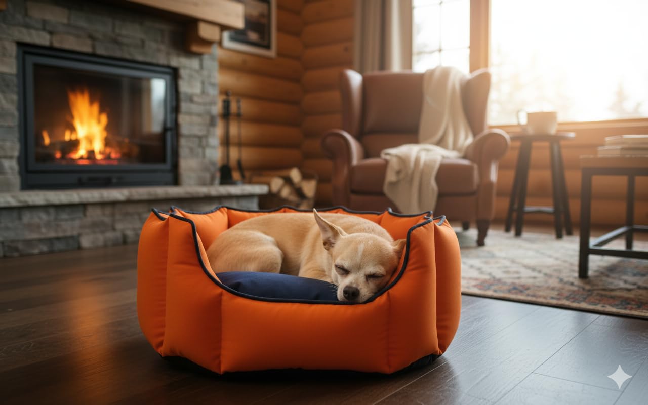 Pets Empire Cozy Pumpkin Spice Bed for Dogs & Puppies