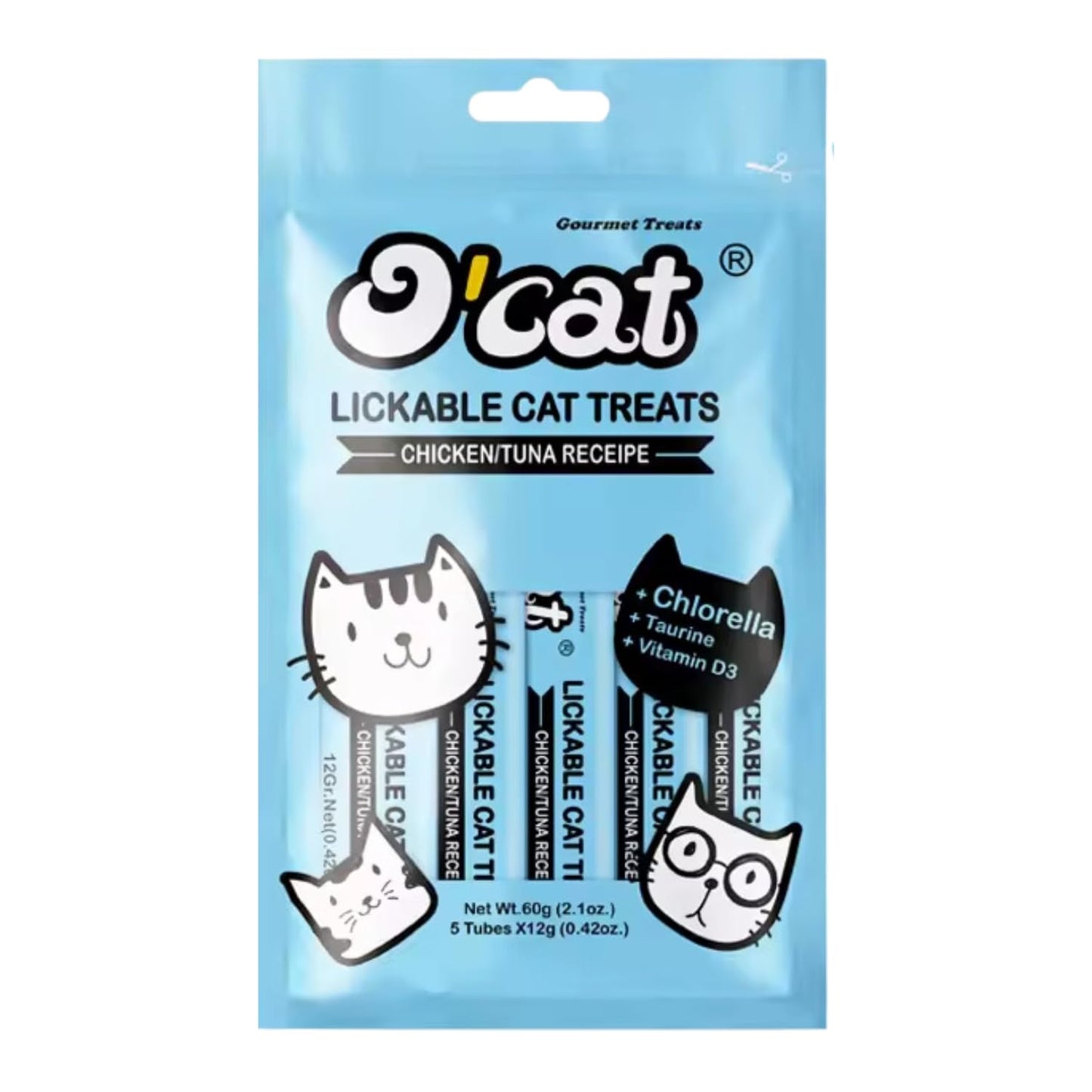 Pets Empire O'Cat Lickable Treat Made with Real Chicken & Tuna