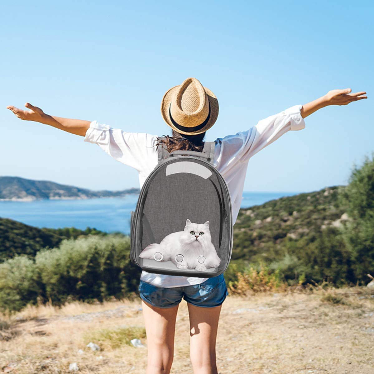 Pets Empire Backpack for Cats/ Puppies-Grey