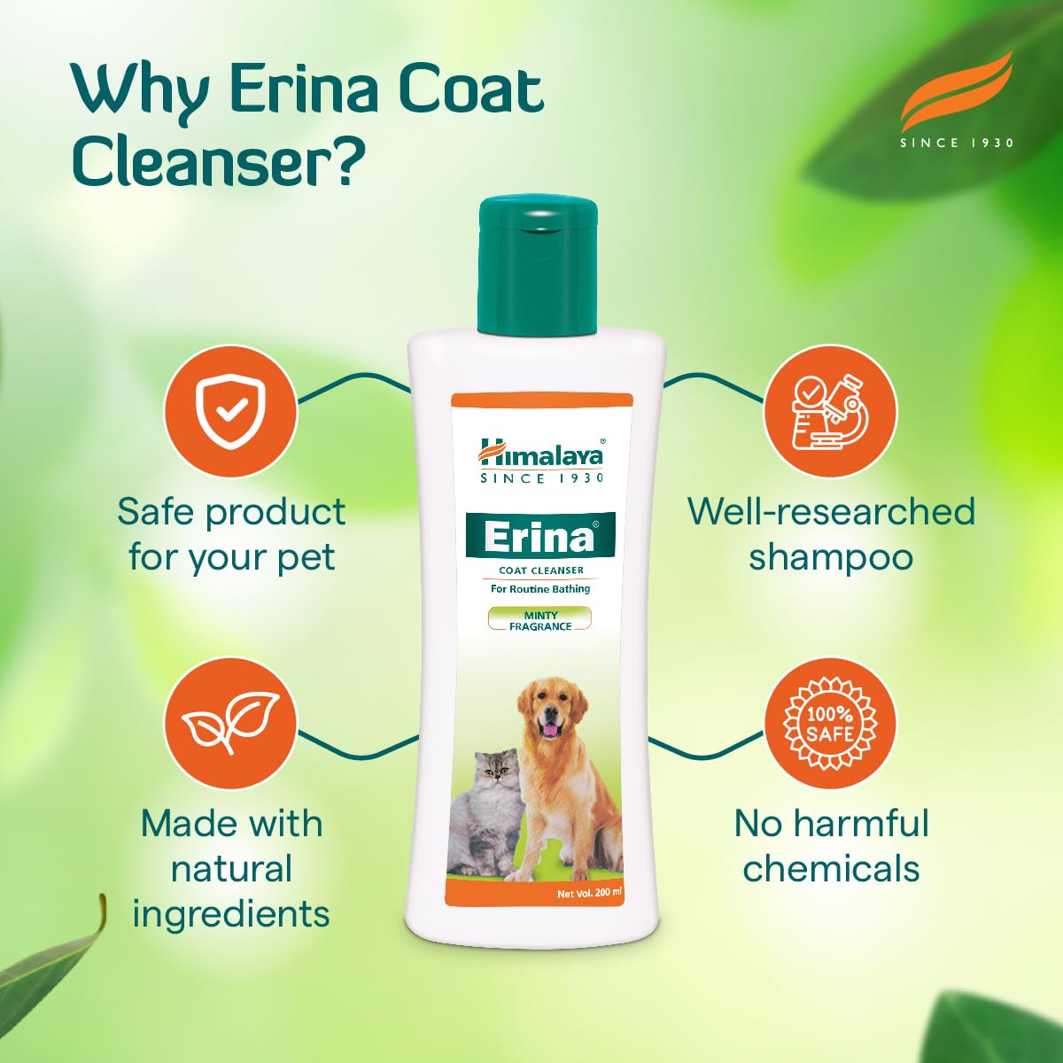 Himalaya Erina Coat Cleanser, 450ml, 1 Piece