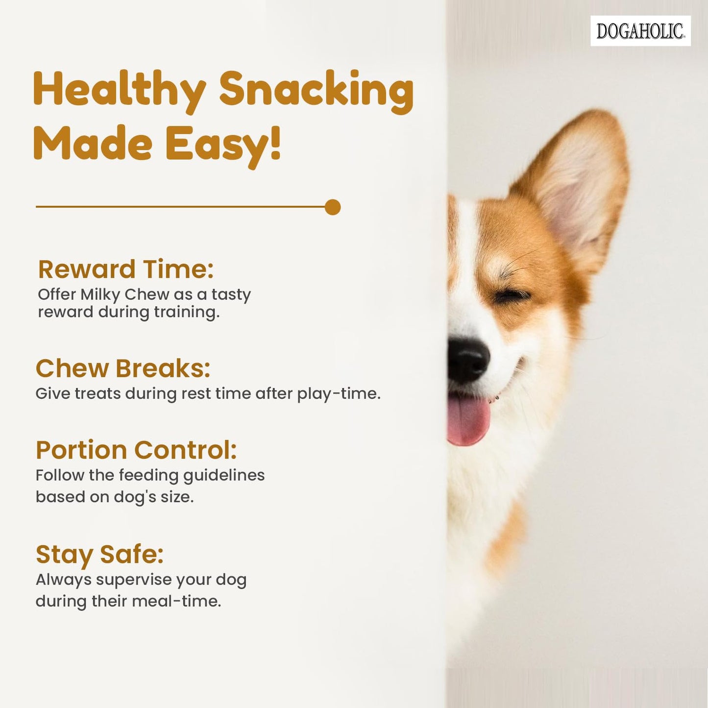 Dogaholic Milky Chew Cheese Chicken Bone Style-150g