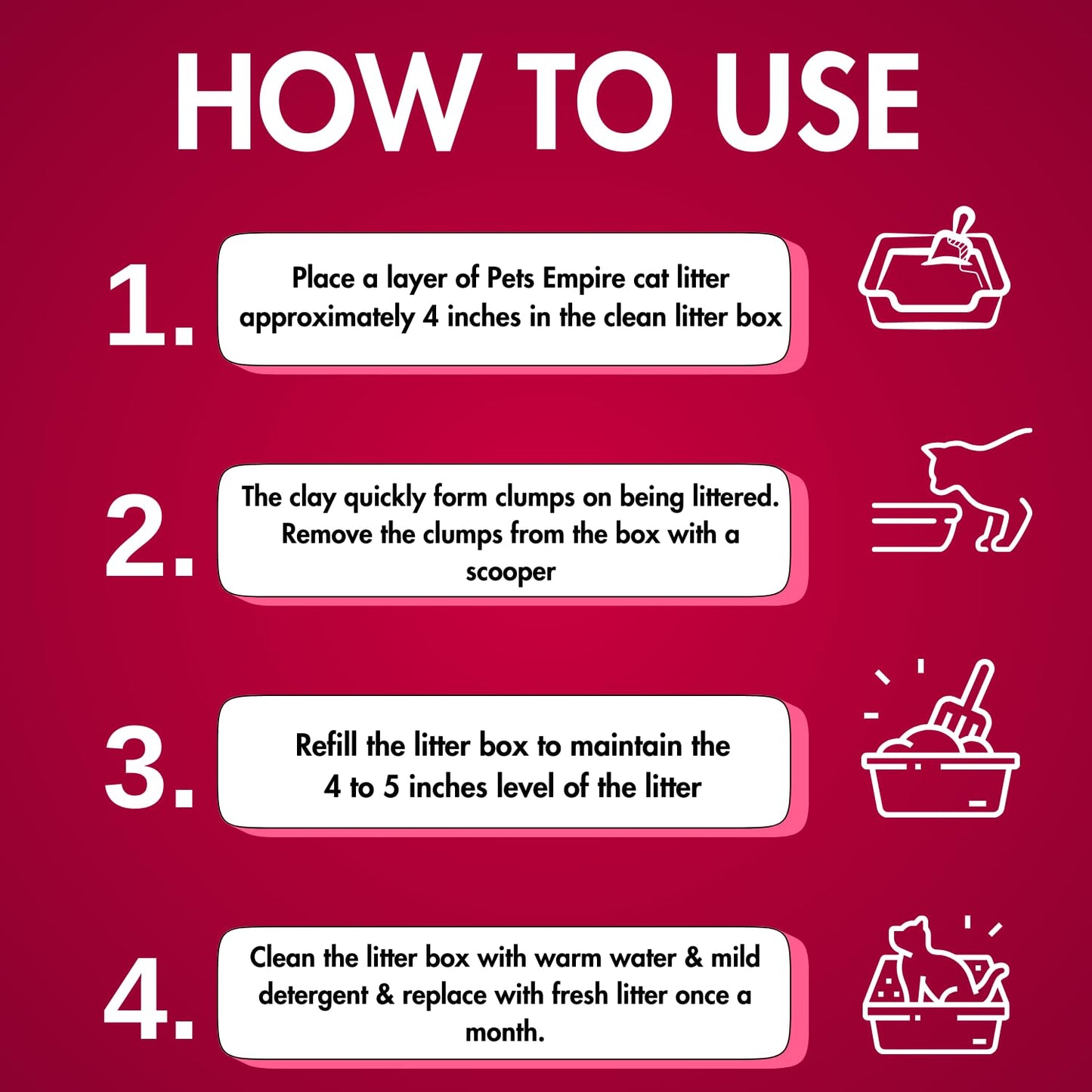 Pets Empire Premium Bentonite Cat Litter Rose Fragrance (5L/4kg)