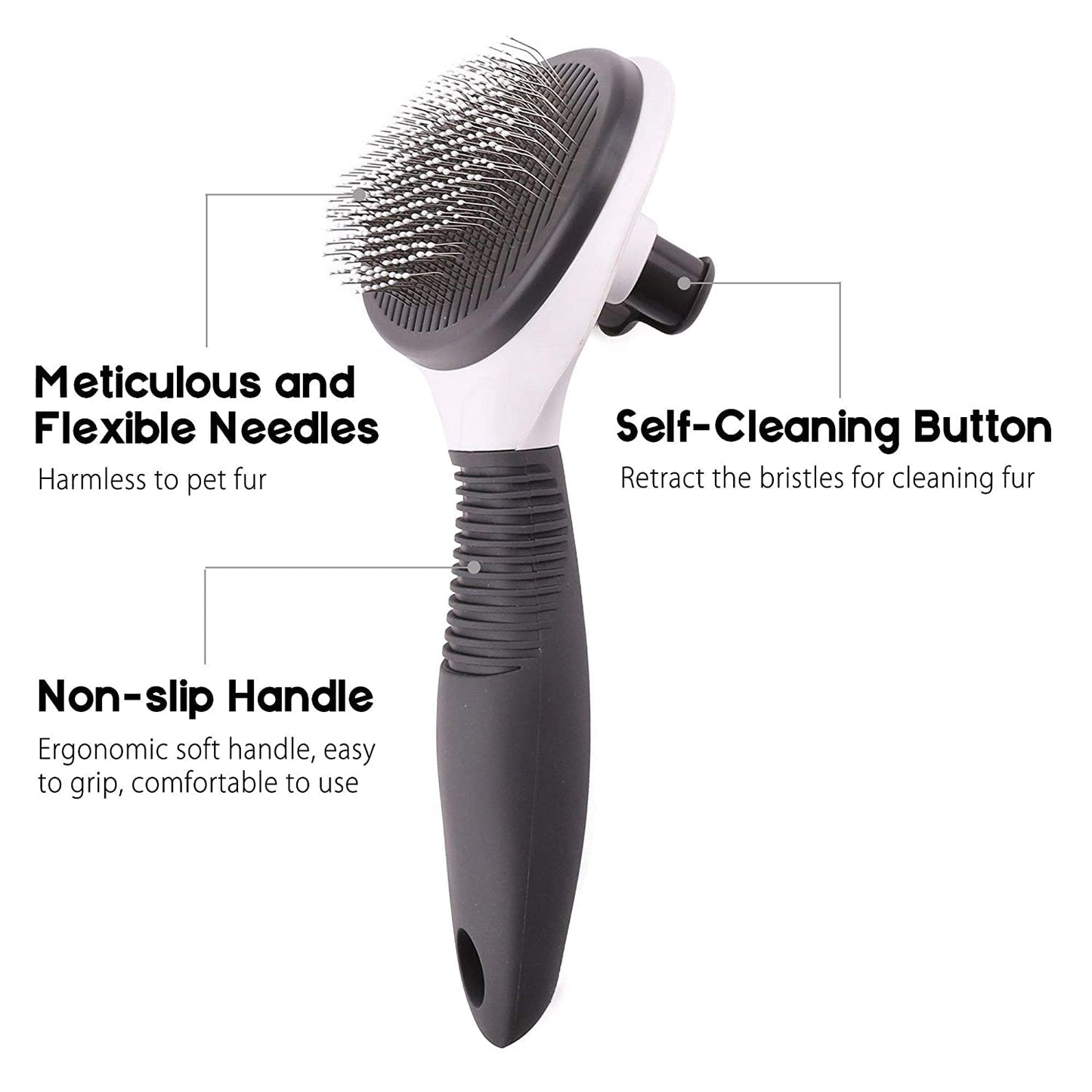 Pets Empire Self Cleaning Slicker Brush for Dogs and Cats