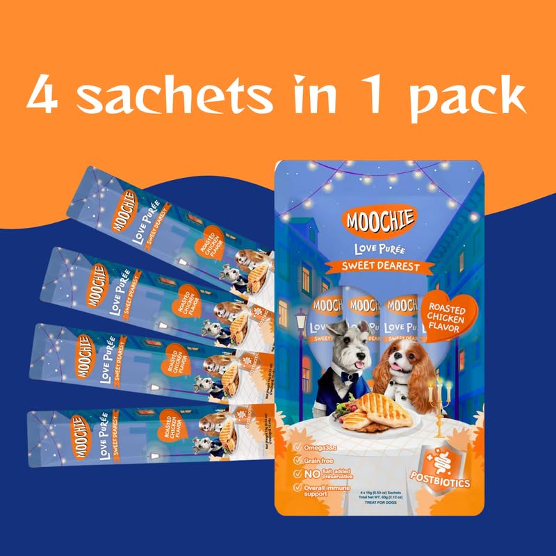 Moochie Creamy Dog Treats – Roasted Chicken Flavour | Healthy & Tasty Snack