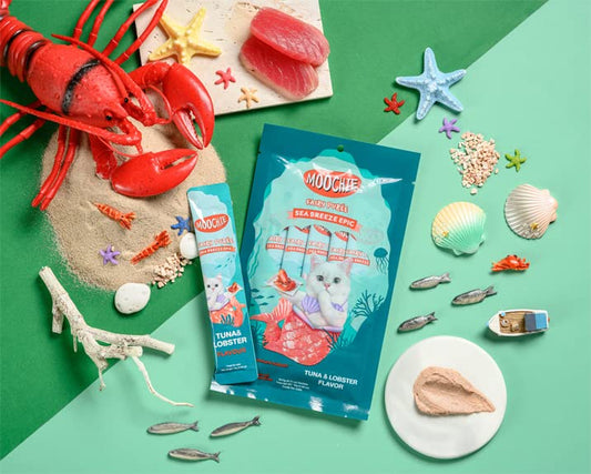 Moochie Creamy Treat for Cats- Tuna & Lobster (15g Each)