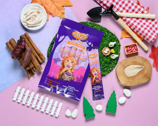 Moochie Creamy Treat for Cats- Chicken & Purple Sweet Potato (15g Each)