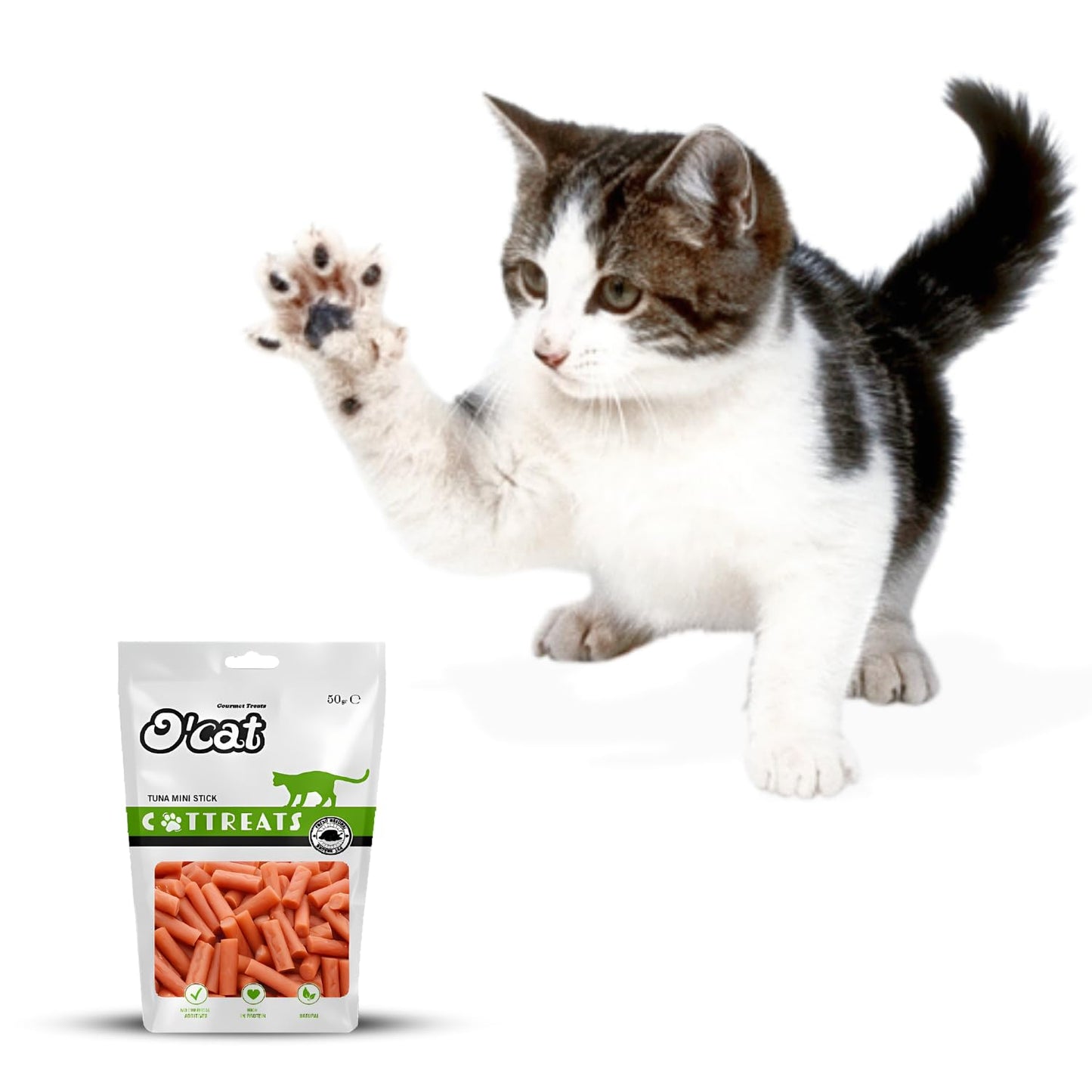 O'Cat Tuna Mini Stick Snacks 50 GMS (Pack of 2)