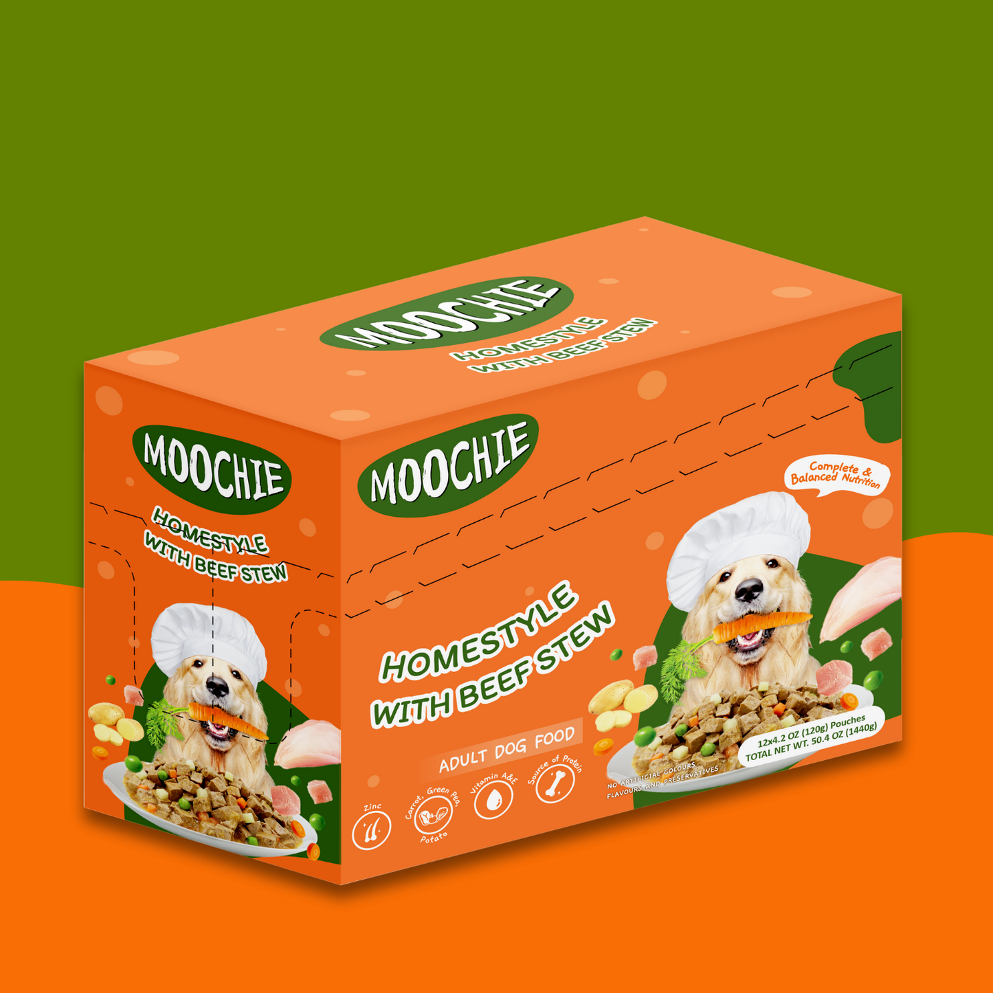Moochie Chicken Stew Wet Dog Food – 120g | Healthy HomeStyle Meal for Dogs