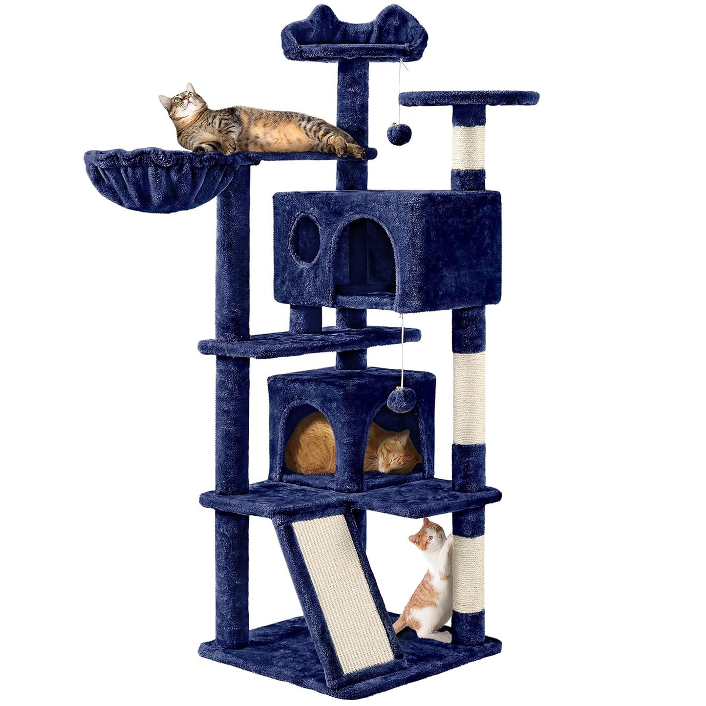 Pets Empire Large Cat Tree with House and Ladder, Scratching Posts