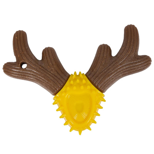 PETS EMPIRE Deer Horn Wooden Chew Toy for Dogs