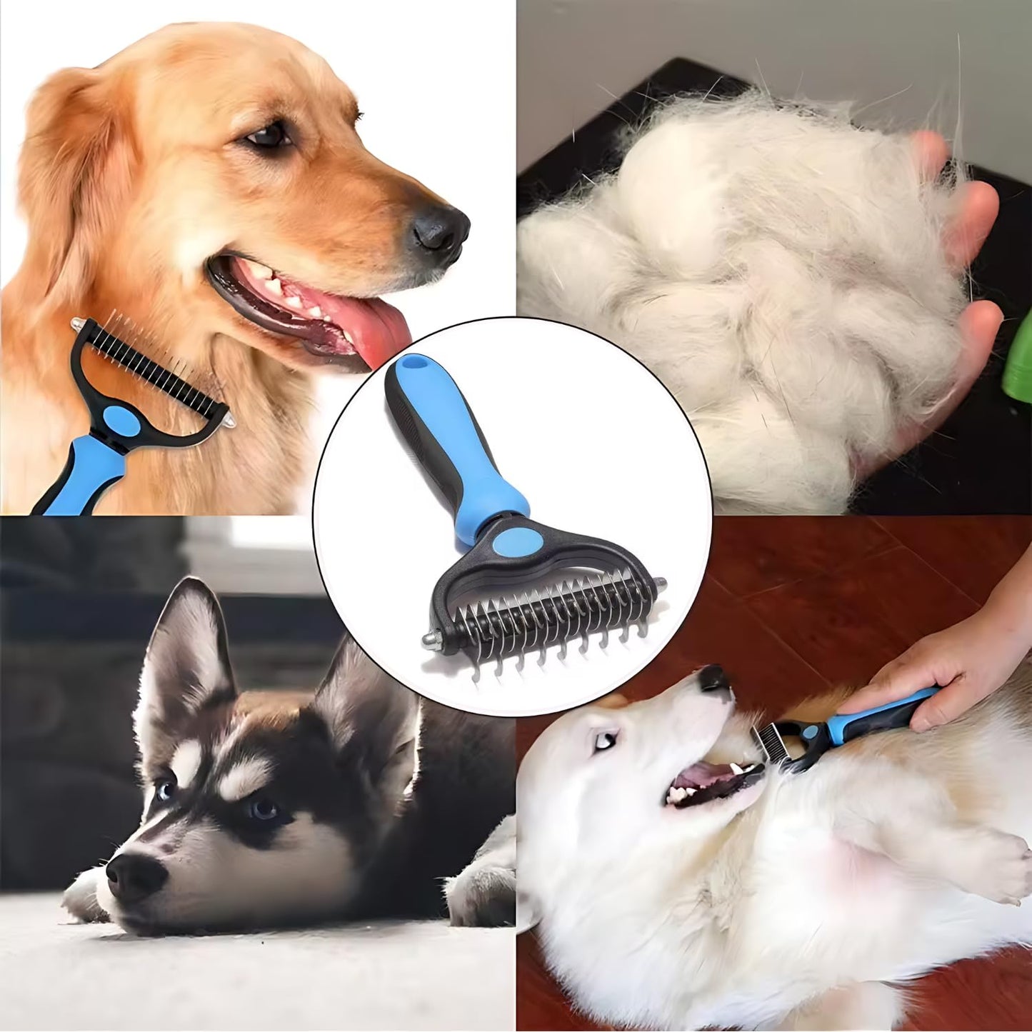 Pets Empire Double-Sided Hair Remover Comb for Dogs & Cats