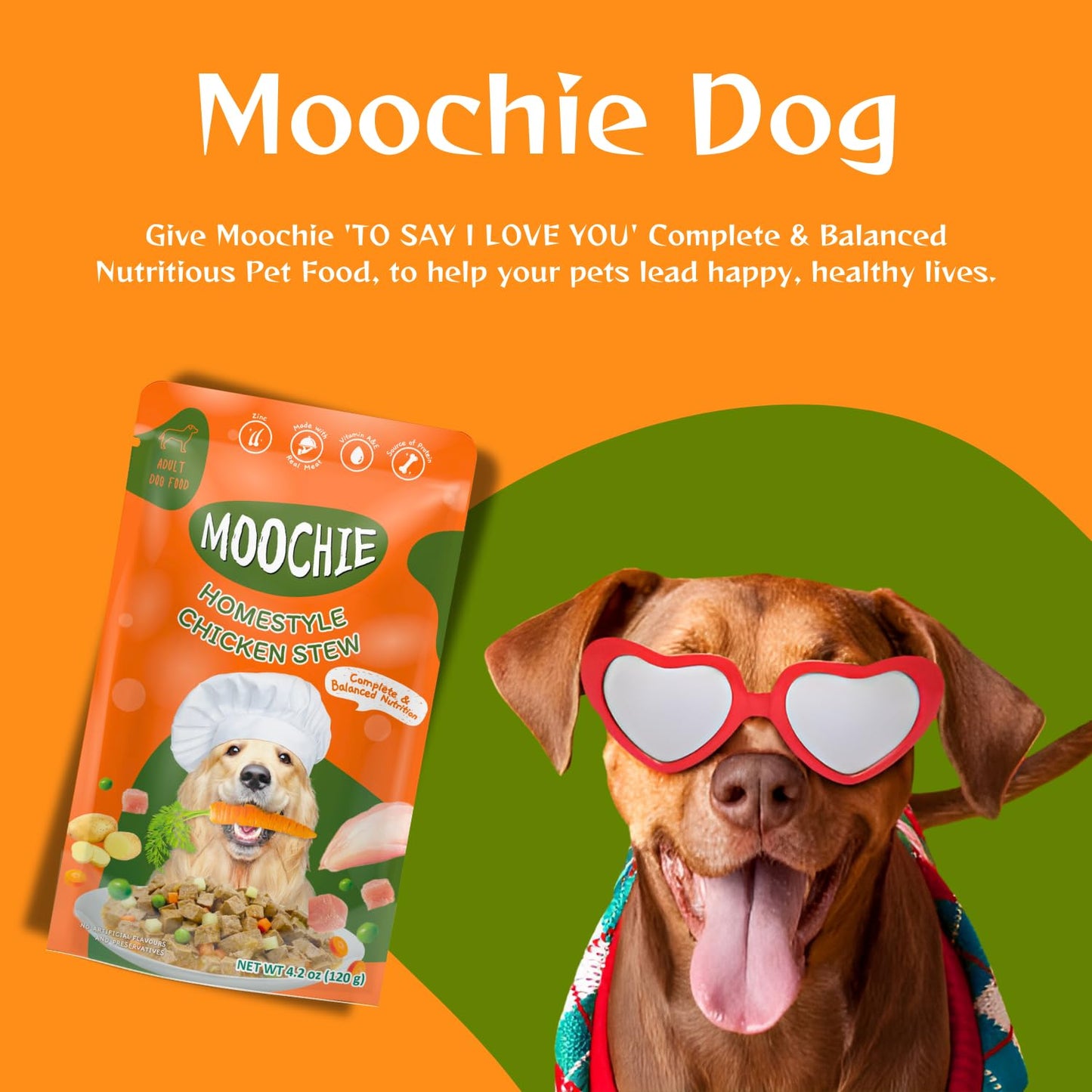 Moochie Chicken Stew Wet Dog Food – 120g | Healthy HomeStyle Meal for Dogs