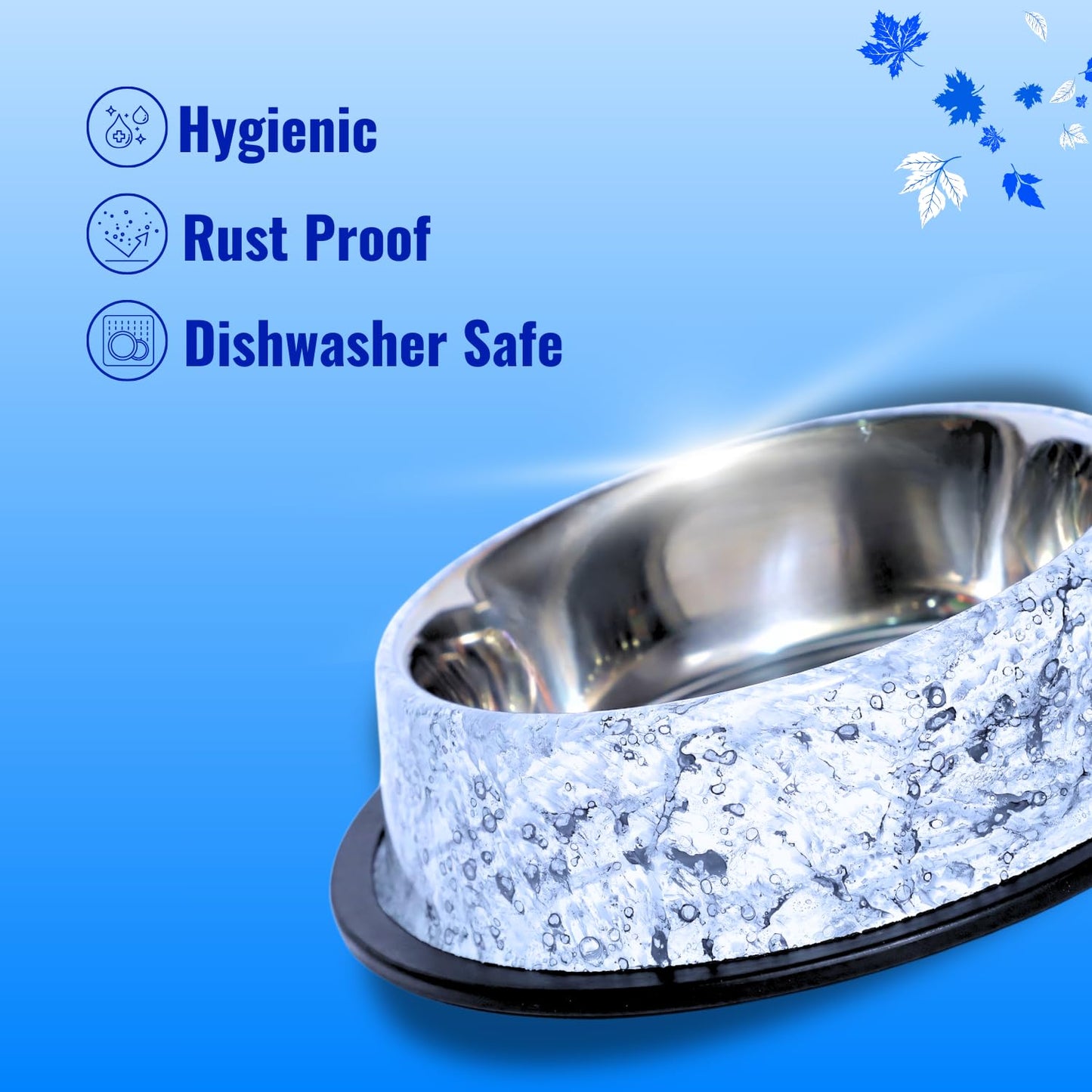 Pets Empire Unique Stainless Steel Pets Bowl (700ml Pack of 2)