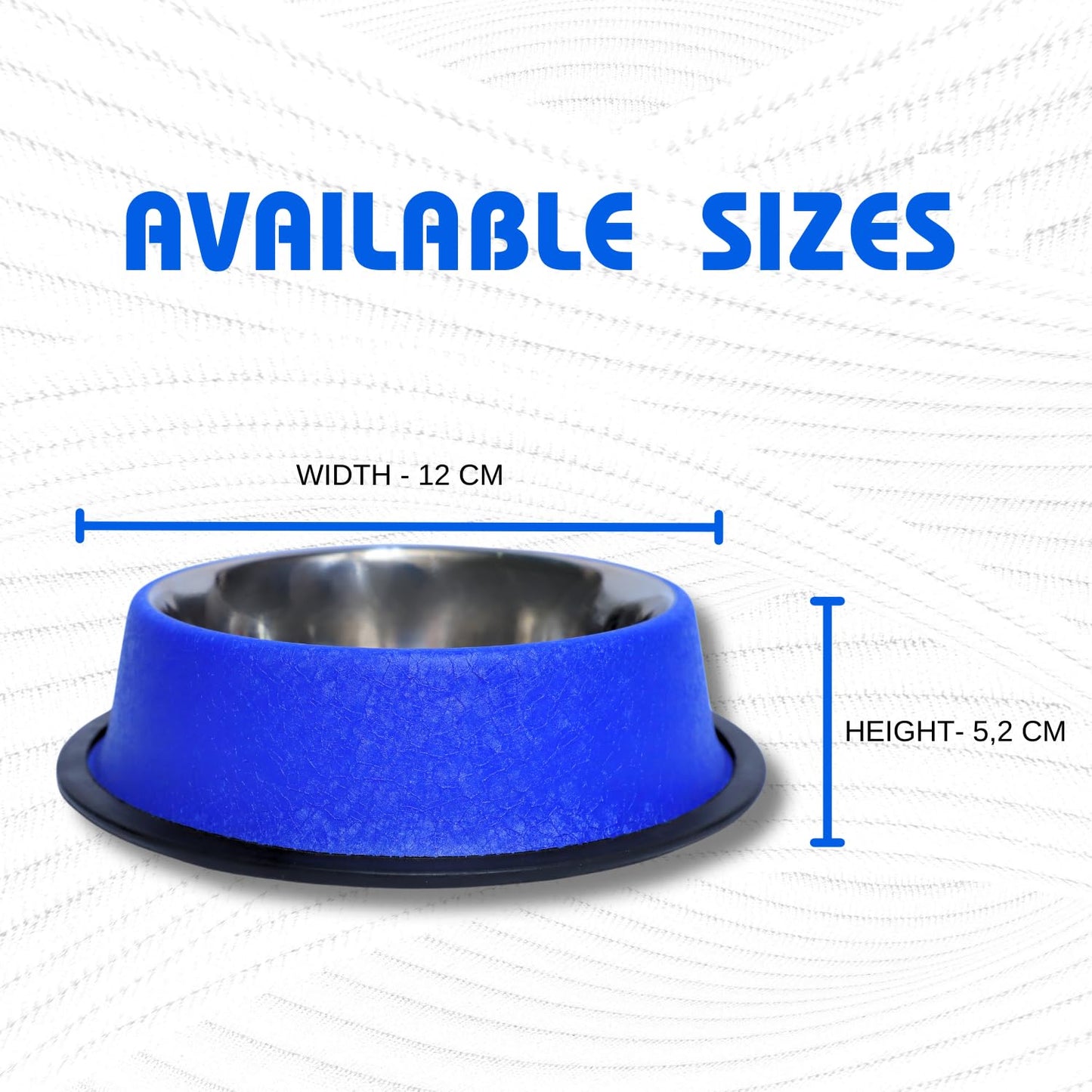 Pets Empire Stainless Steel Pets Bowl (700ml x 2, Blue Met)