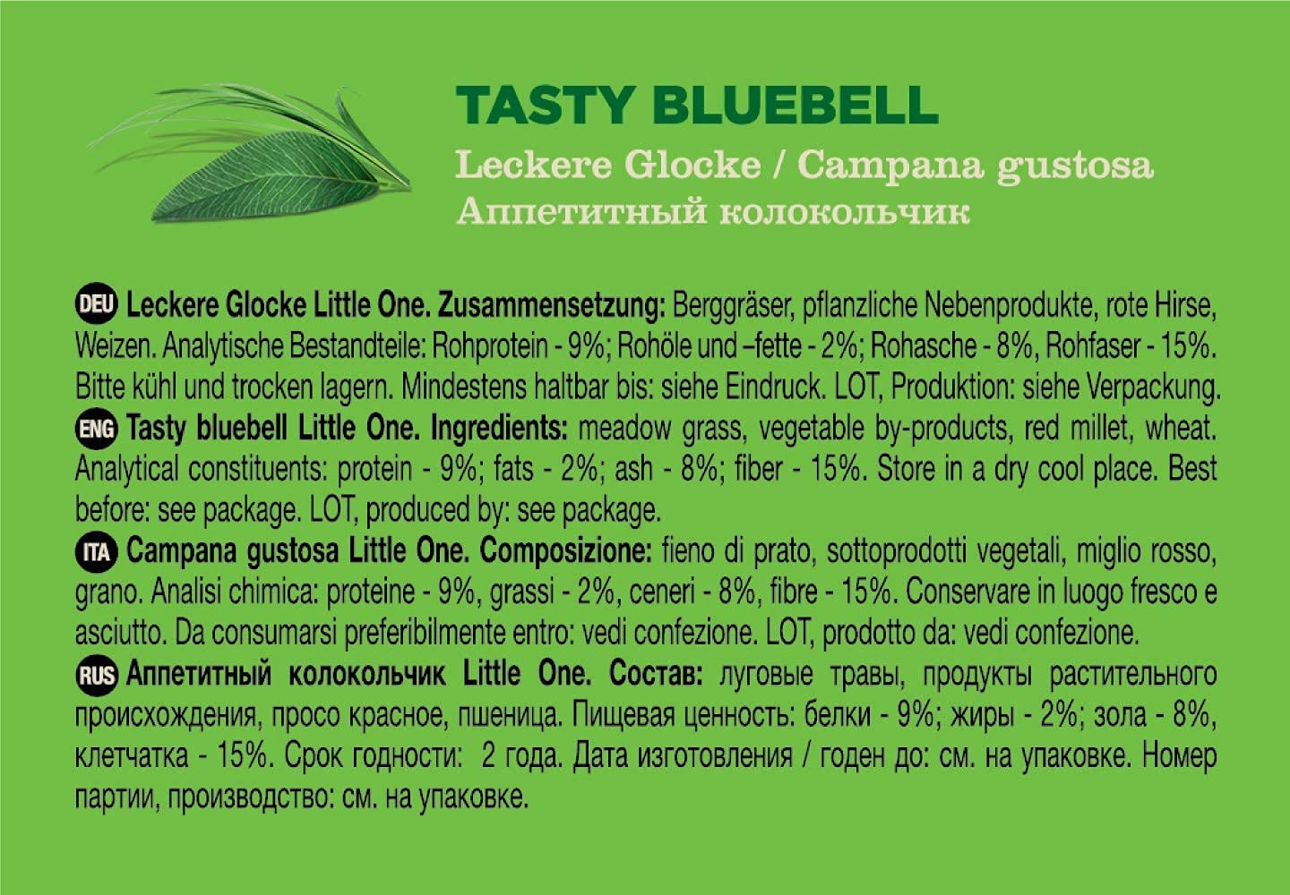 Little One Snack of Small Animal & Mammals Bluebell Flavor 150g