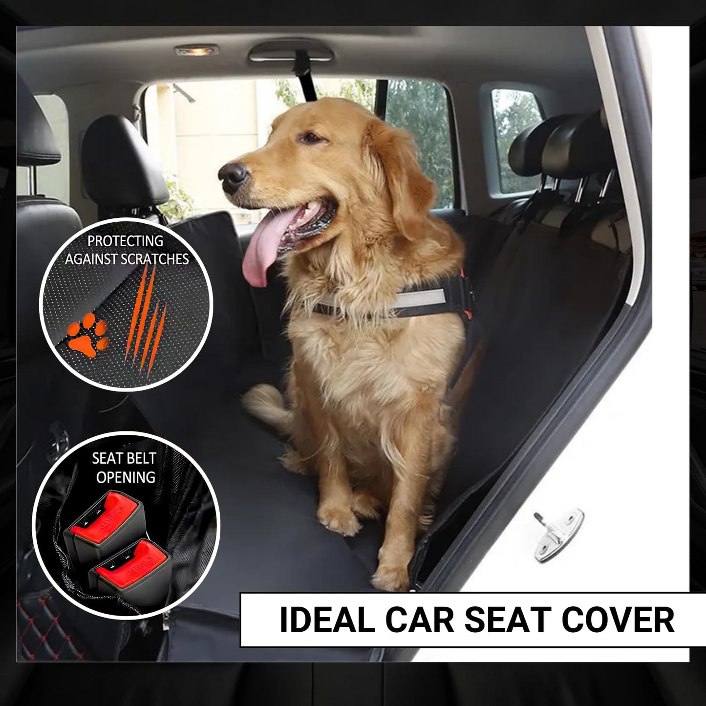 Pets Empire Waterproof Dog Car Seat Cover – Universal Fit & Easy Clean