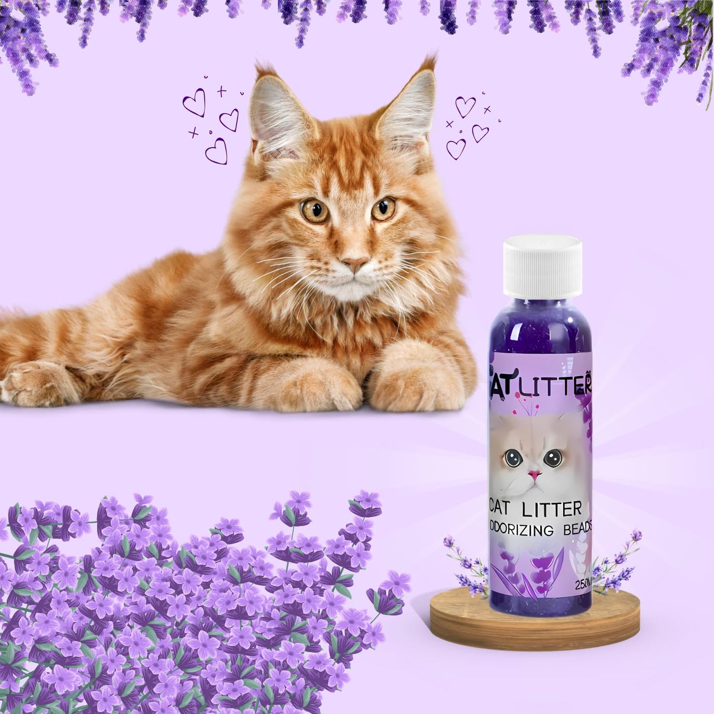 Pets Empire Cat Litter Deodorizing Beads with Lavender Fragrance (Pack of 2)