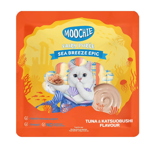 Moochie Creamy Treat for Cats- Tuna & Katsuobushi (15g Each)