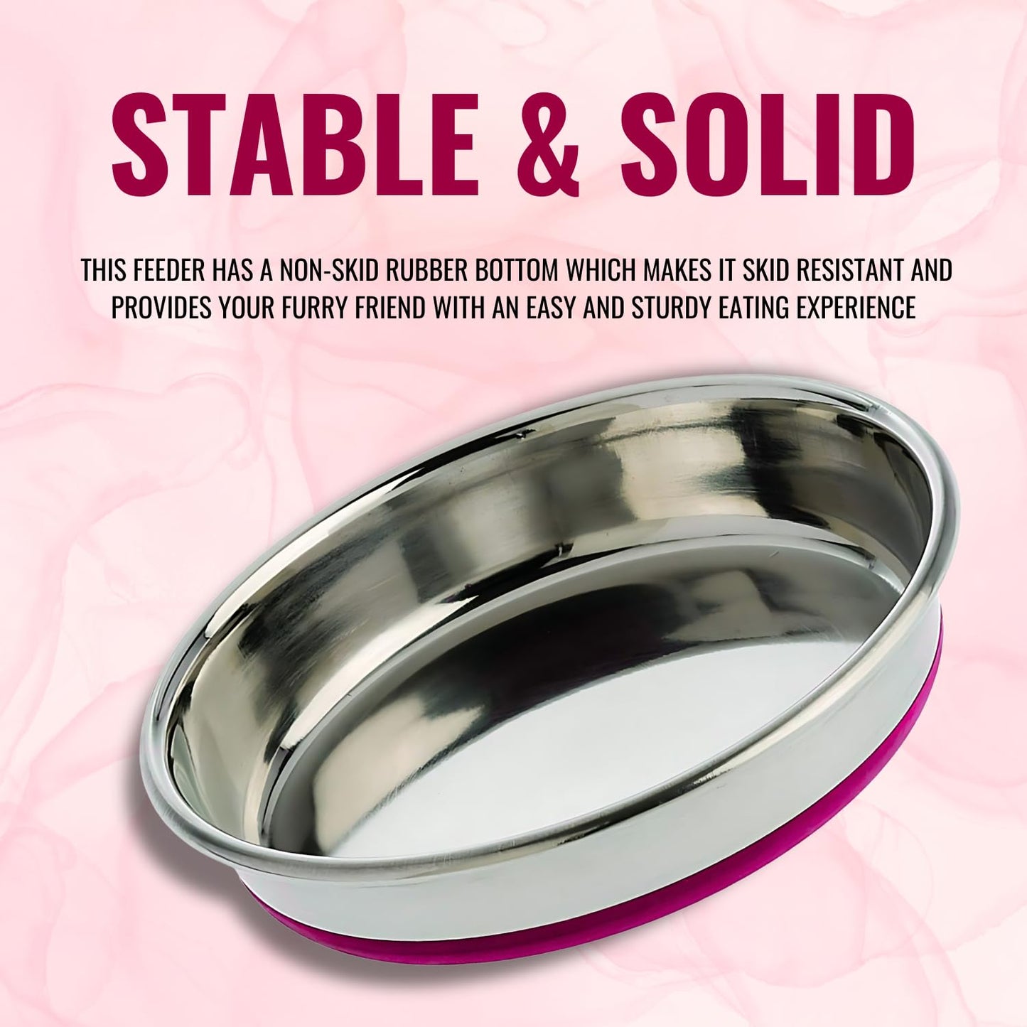Pet Empire Stainless Steel Cat Silicone Base Bowl (400ml)