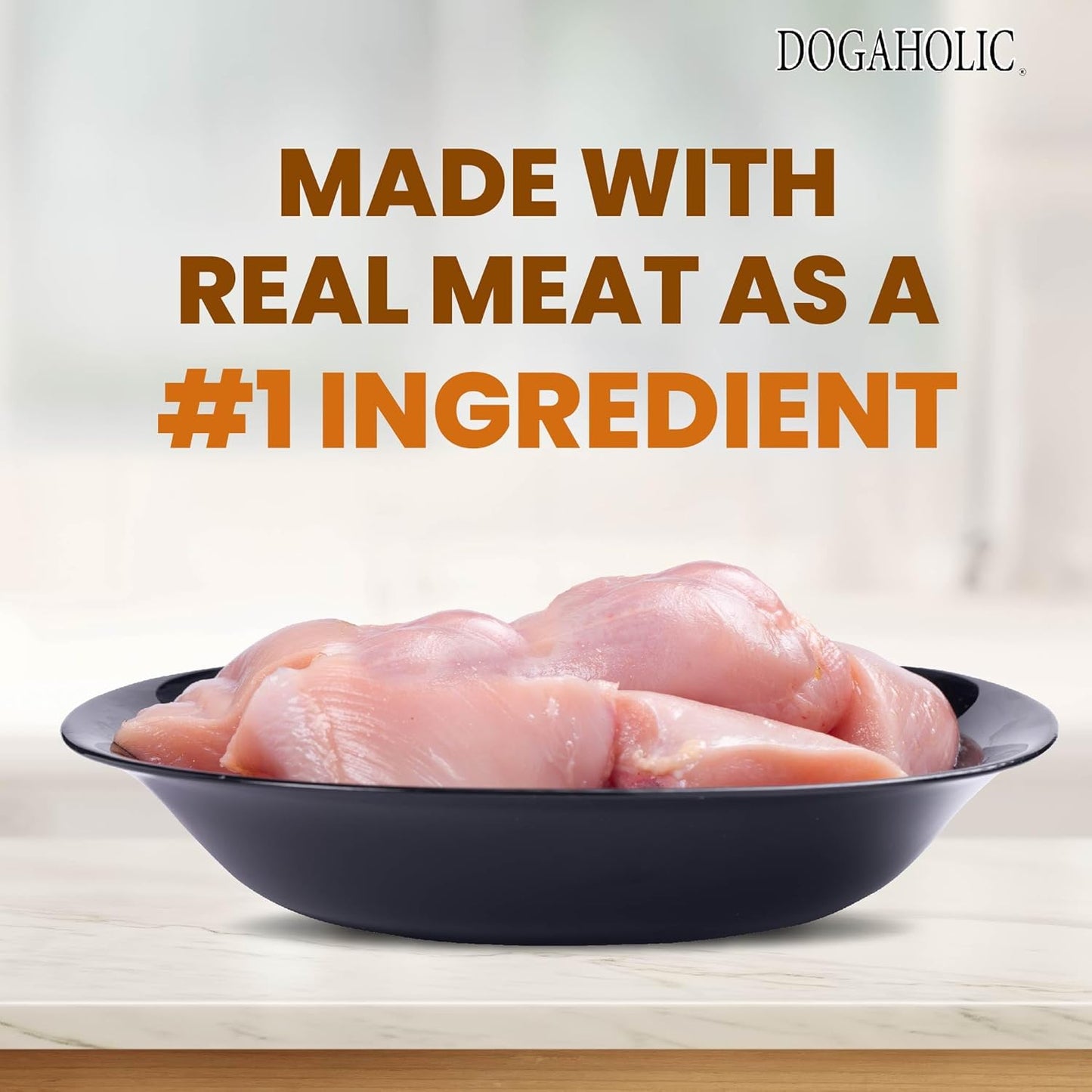 Dogaholic Noodles Chicken Bacon Strips Smoke Flavor Dog Treat - 130g