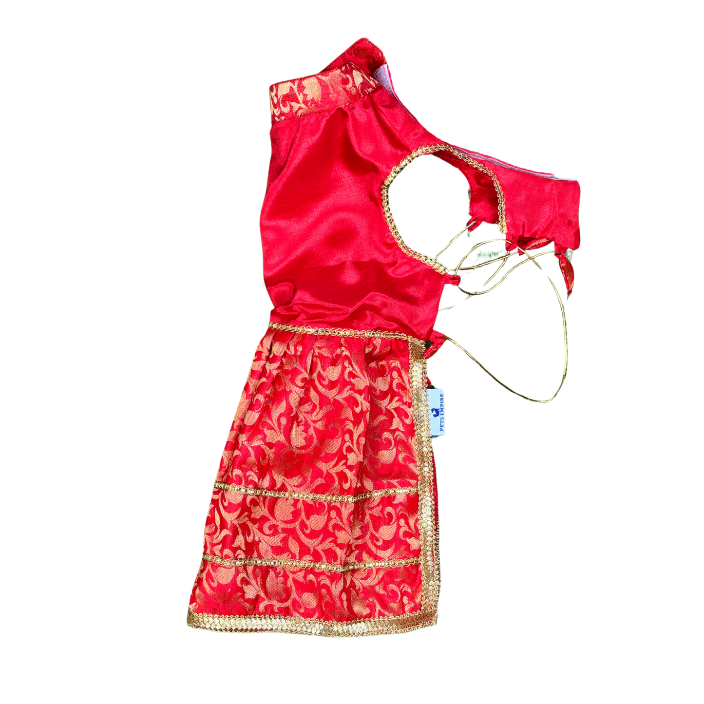 Pets Empire Lehenga Dress for Female Dogs- Red