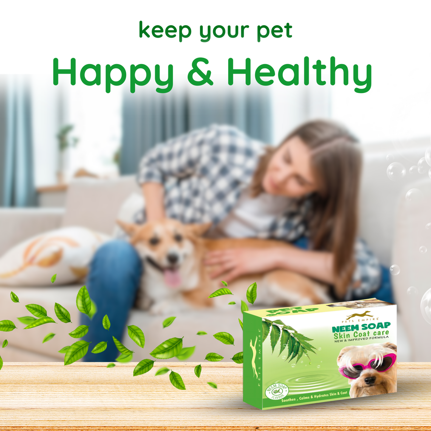 Pets Empire Neem Soap for Dogs – 4-Pack (100g Bars)