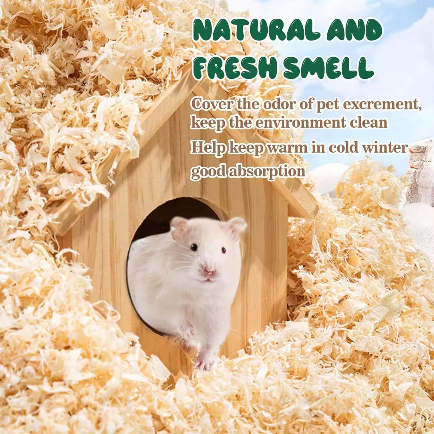 Pets Empire Natural Wood Shaving Bedding for Small Animals (1 kg)